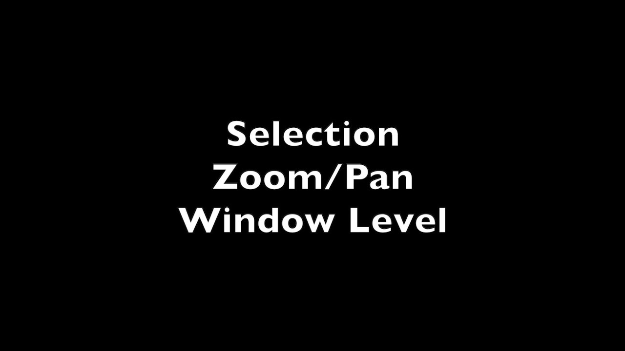 6. Home Function I - Selection, Zoom_Pan, Window Level