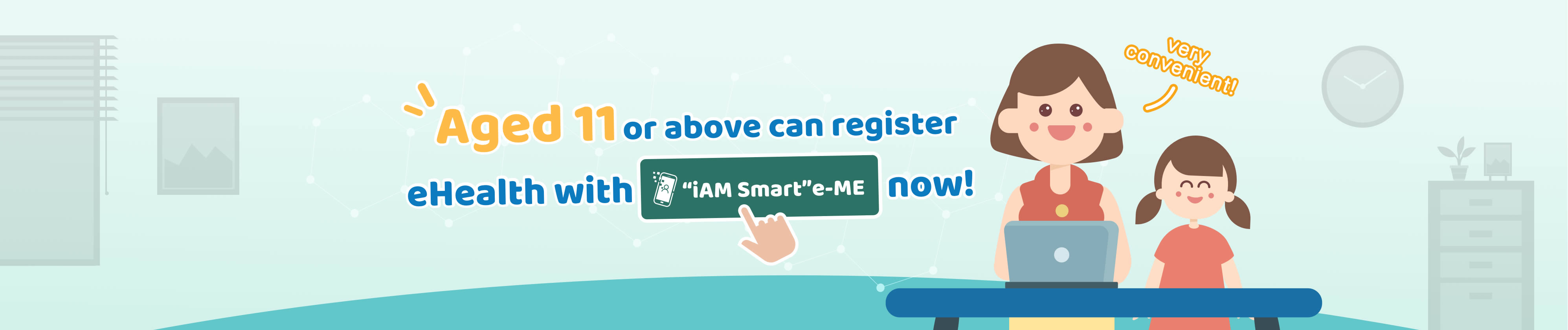 Aged 11 or above can register eHealth with ''iAM Smart'' e-ME now!