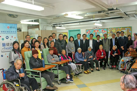 Group photo with elders of Caritas HL Home.