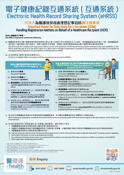 代決人為醫護接受者處理登記事宜時應注意事項（縮圖）