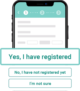 2. If you have registered with eHealth, select "I have registered" and input your personal information as instructed