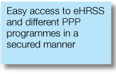 easy access to eHRSS and different PPP programmes in a secured manner