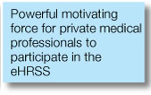 powerful motivating force for private medical professionals to participate in the eHRSS