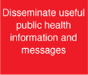 Disseminate useful public health information and messages