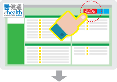 點擊病人版面的「View/ AddAllergy & ADR」按鈕